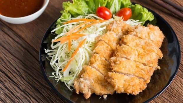 Pollo katsu agridulce