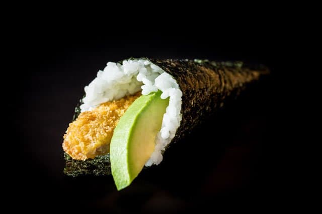 Temaki de Ebi fry