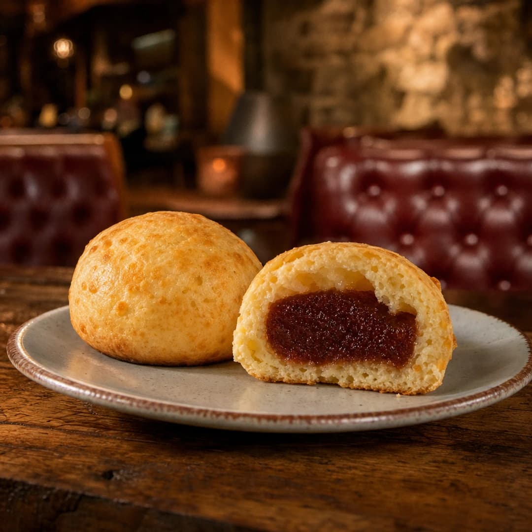 Pan de bono con guayaba