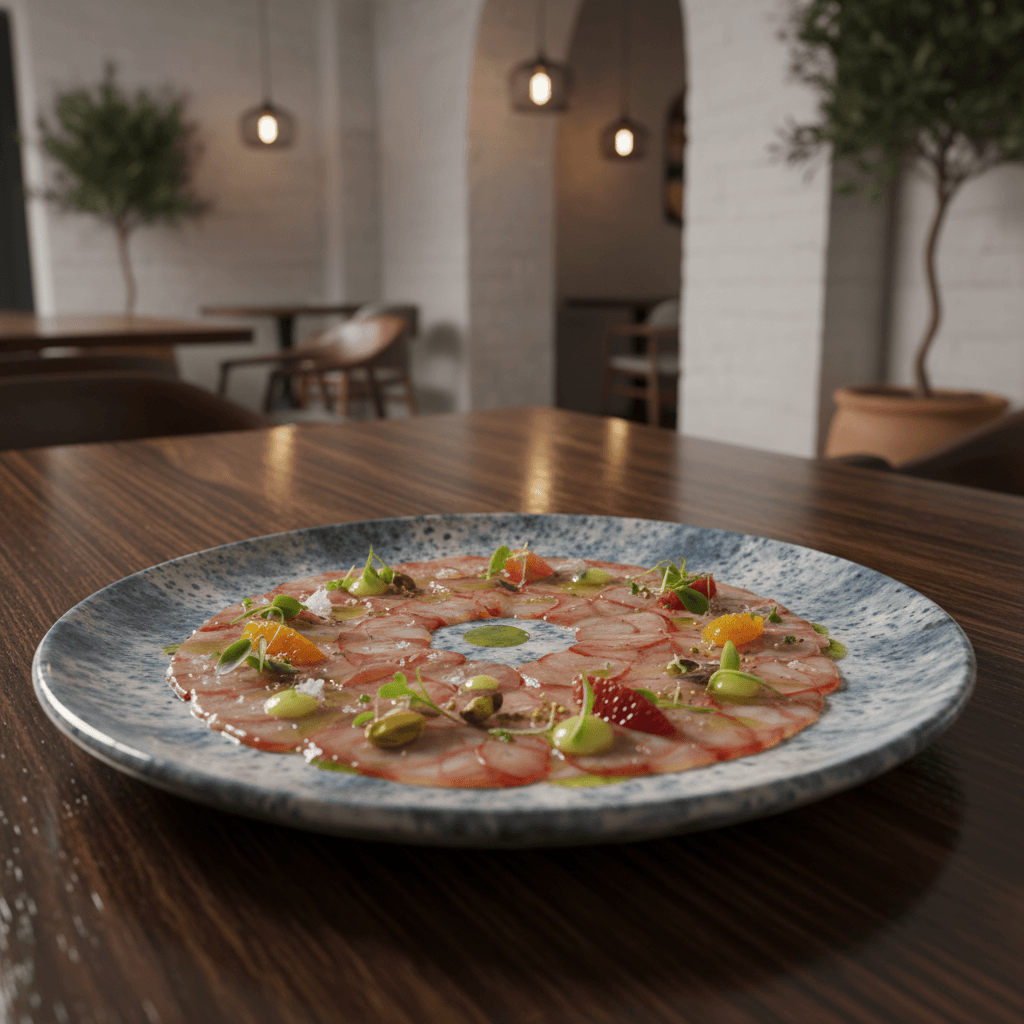Carpaccio de gamba roja