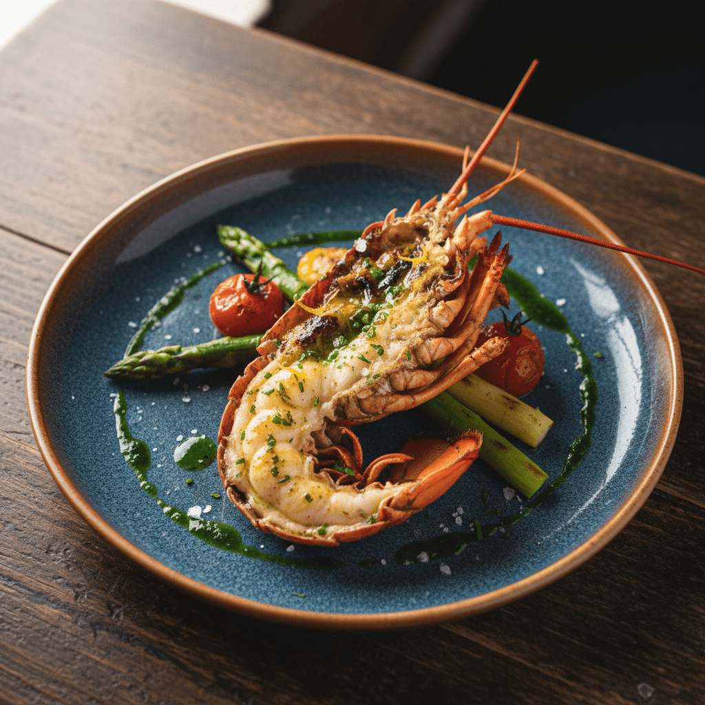 Bogavante azul a la brasa