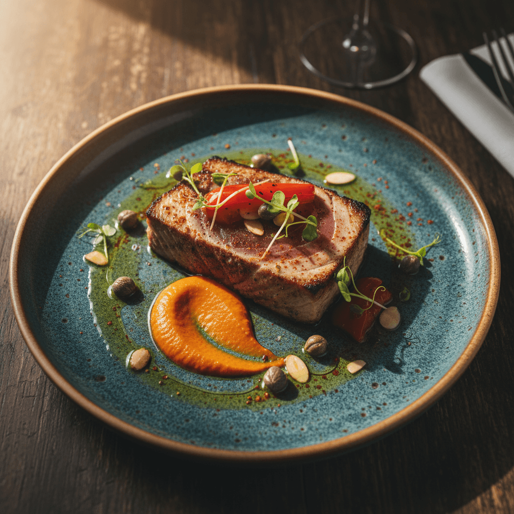 Ventresca de atún sellada