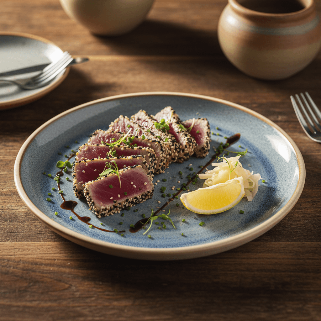 Tataki de atún con sésamo