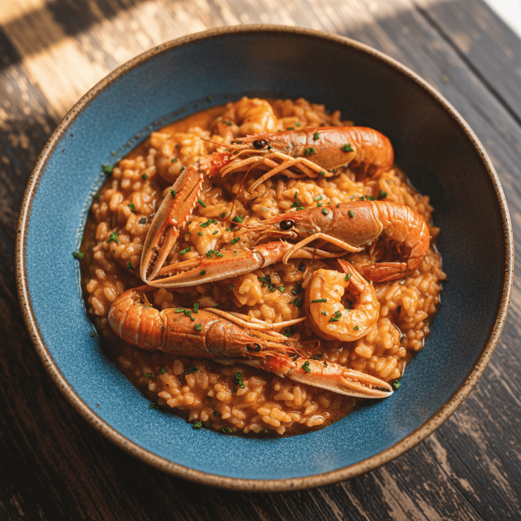 Arroz meloso de cigalas