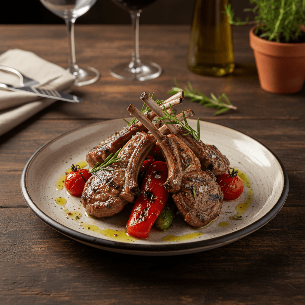 Costillas de cordero a la brasa