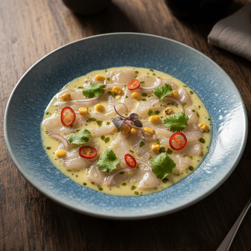 Tiradito de lubina con leche de tigre