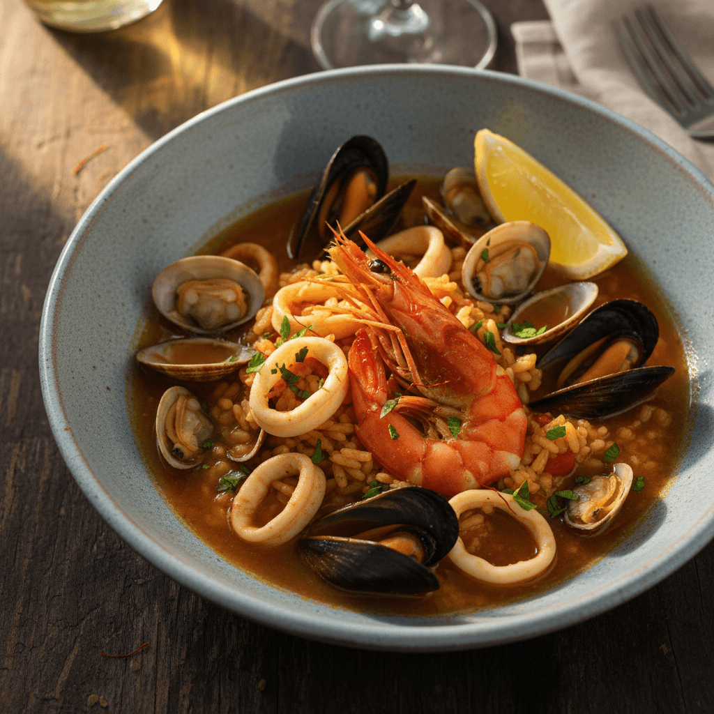 Arroz caldoso de marisco